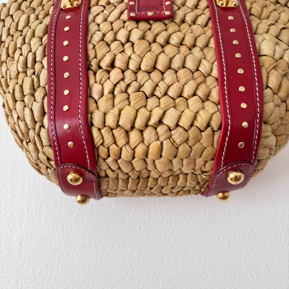 Michael Kors Santorini Raffia/Leather Braided Bag - Picture 7 of 11